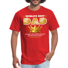 Load image into Gallery viewer, World's Best Dad Classic T-Shirt - red
