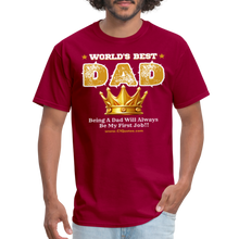Load image into Gallery viewer, World's Best Dad Classic T-Shirt - dark red