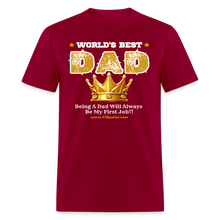 Load image into Gallery viewer, World's Best Dad Classic T-Shirt - dark red