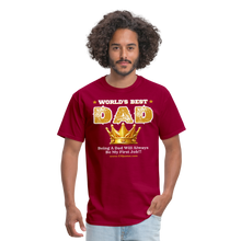 Load image into Gallery viewer, World's Best Dad Classic T-Shirt - dark red