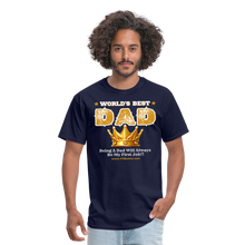Load image into Gallery viewer, World's Best Dad Classic T-Shirt - navy