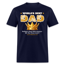 Load image into Gallery viewer, World's Best Dad Classic T-Shirt - navy