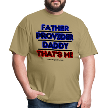 Load image into Gallery viewer, Father & Provider Classic T-Shirt (Black Trim) - khaki