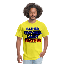 Load image into Gallery viewer, Father & Provider Classic T-Shirt (Black Trim) - yellow