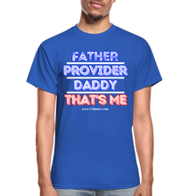 Load image into Gallery viewer, Father & Provider T-Shirt (Black Trim, Soft Tee) - royal blue
