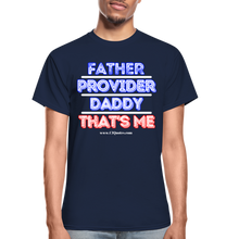 Load image into Gallery viewer, Father & Provider T-Shirt (Black Trim, Soft Tee) - navy