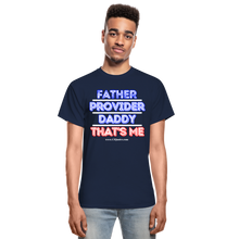 Load image into Gallery viewer, Father & Provider T-Shirt (Black Trim, Soft Tee) - navy