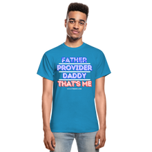 Load image into Gallery viewer, Father & Provider T-Shirt (Black Trim, Soft Tee) - turquoise