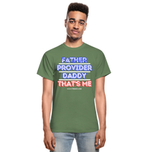 Load image into Gallery viewer, Father & Provider T-Shirt (Black Trim, Soft Tee) - military green
