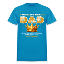 Load image into Gallery viewer, World's Best Dad T-Shirt (Soft Tee) - turquoise