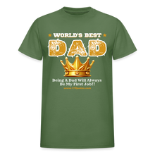 Load image into Gallery viewer, World's Best Dad T-Shirt (Soft Tee) - military green