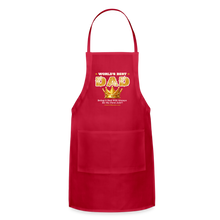 Load image into Gallery viewer, World's Greatest Dad Adjustable Apron - red