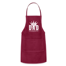 Load image into Gallery viewer, Dad's Adjustable Apron (White) - burgundy