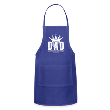 Load image into Gallery viewer, Dad's Adjustable Apron (White) - royal blue