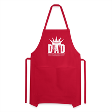 Load image into Gallery viewer, Dad's Adjustable Apron (White) - red