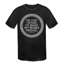 Load image into Gallery viewer, Mama Proud Kids' Moisture Wicking Performance T-Shirt - black