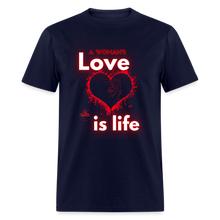 Load image into Gallery viewer, A Woman's Love Unisex Classic T-Shirt - navy