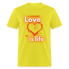 Load image into Gallery viewer, A Woman's Love Unisex Classic T-Shirt - yellow