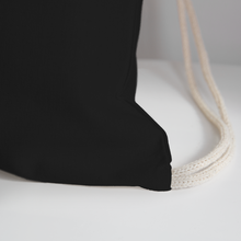 Load image into Gallery viewer, Success Over Excuses Cotton Drawstring Bag (White Print) - black