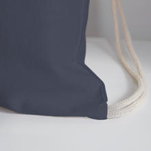 Load image into Gallery viewer, Success Over Excuses Cotton Drawstring Bag (Black Print) - navy