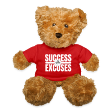 Load image into Gallery viewer, Success Over Excuses Teddy Bear - red