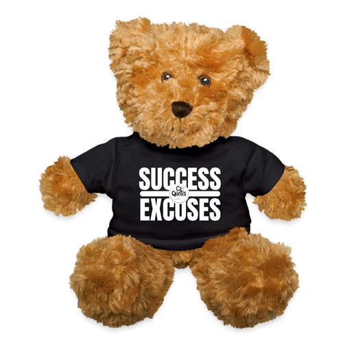 Success Over Excuses Teddy Bear - black