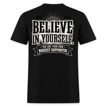 Load image into Gallery viewer, Believe T-Shirt (White Outline) - black
