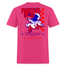 Load image into Gallery viewer, Positive Life T-Shirt (Red, White, &amp; Blue) - fuchsia
