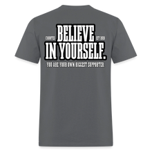 Load image into Gallery viewer, Believe T-Shirt (Black Outline) - charcoal
