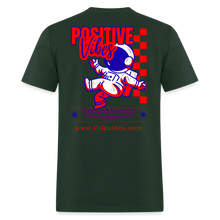 Load image into Gallery viewer, Positive Life T-Shirt (Red, White, &amp; Blue) - forest green
