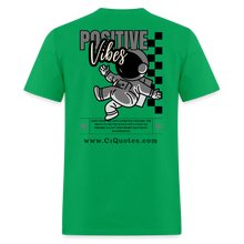 Load image into Gallery viewer, Positive Vibes T-Shirt (Gray Outline) - bright green
