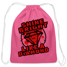 Load image into Gallery viewer, Shine Bright Cotton Drawstring Bag - pink
