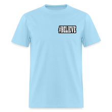 Load image into Gallery viewer, Believe T-Shirt (Black Outline) - powder blue
