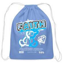 Load image into Gallery viewer, Faith Cotton Drawstring Bag - carolina blue
