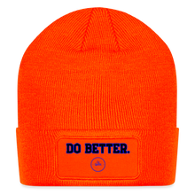 Load image into Gallery viewer, Do Better Patch Beanie - neon orange
