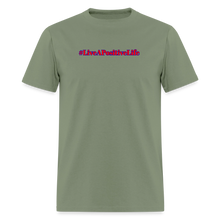 Load image into Gallery viewer, Positive Life T-Shirt (Red, White, &amp; Blue) - military green
