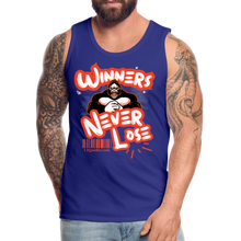 Load image into Gallery viewer, Winners Never Lose Men’s Premium Tank - royal blue
