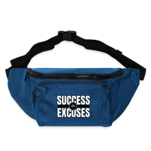 Load image into Gallery viewer, Success Over Excuses Large Crossbody Hip Bag - blue
