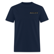 Load image into Gallery viewer, Believe T-Shirt (White Outline) - navy
