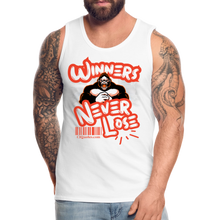 Load image into Gallery viewer, Winners Never Lose Men’s Premium Tank - white
