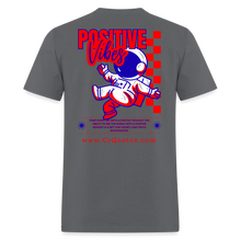 Load image into Gallery viewer, Positive Life T-Shirt (Red, White, &amp; Blue) - charcoal
