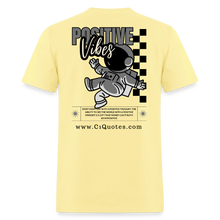 Load image into Gallery viewer, Positive Vibes T-Shirt (Gray Outline) - cornsilk
