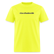 Load image into Gallery viewer, Positive Vibes T-Shirt (Gray Outline) - safety green
