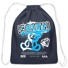 Load image into Gallery viewer, Faith Cotton Drawstring Bag - navy
