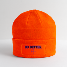 Load image into Gallery viewer, Do Better Patch Beanie - neon orange
