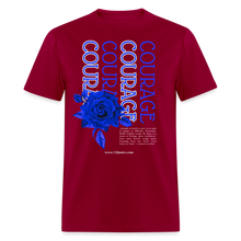 Load image into Gallery viewer, Courage Unisex T-Shirt - dark red

