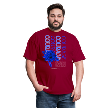 Load image into Gallery viewer, Courage Unisex T-Shirt - dark red
