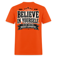 Load image into Gallery viewer, Believe T-Shirt (White Outline) - orange
