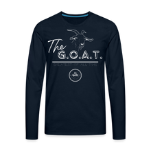 Load image into Gallery viewer, The GOAT Premium Long Sleeve T-Shirt - deep navy
