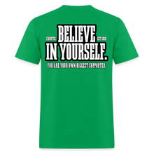 Load image into Gallery viewer, Believe T-Shirt (Black Outline) - bright green
